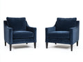 Poltrona Soggiorno 84×80×86 cm - blu - set elegante con seduta imbottita