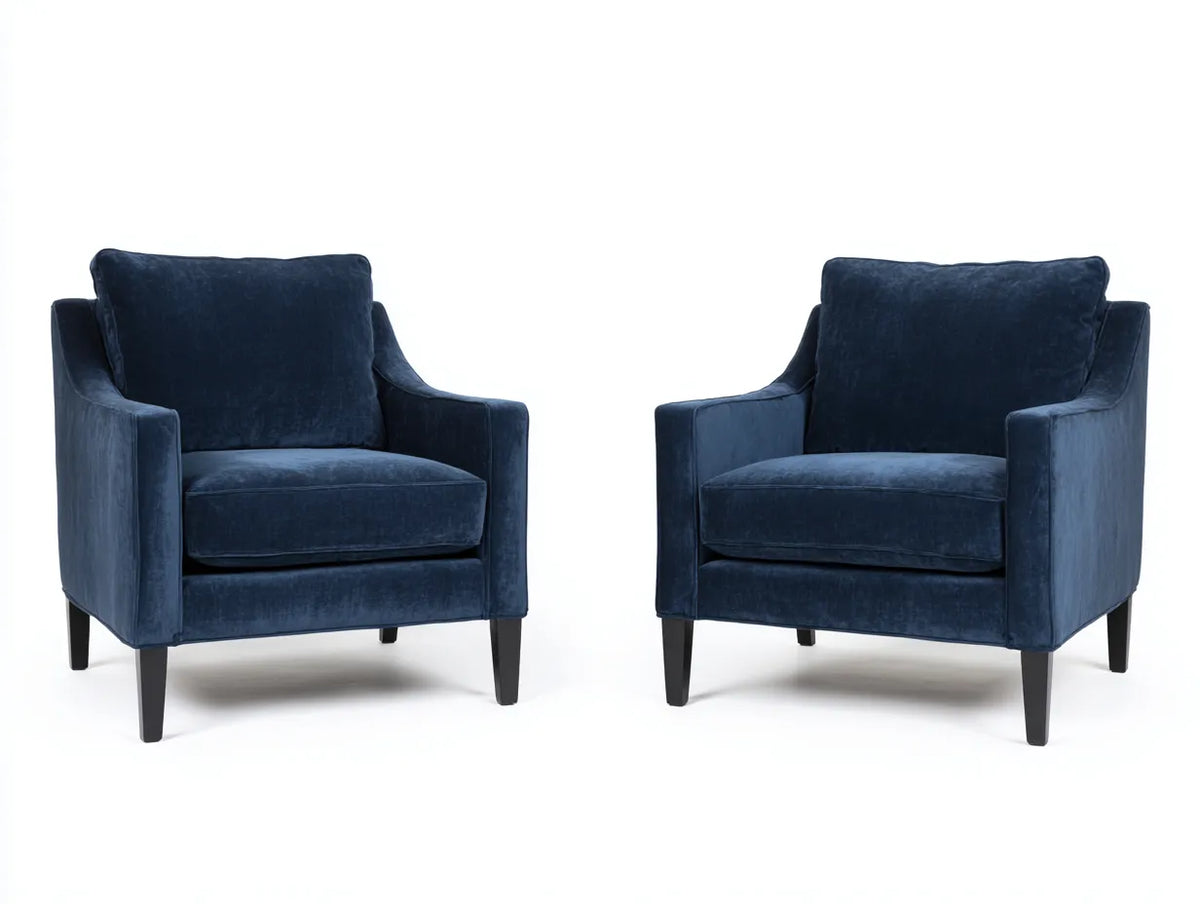 Poltrona Soggiorno 84×80×86 cm - blu - set elegante con seduta imbottita