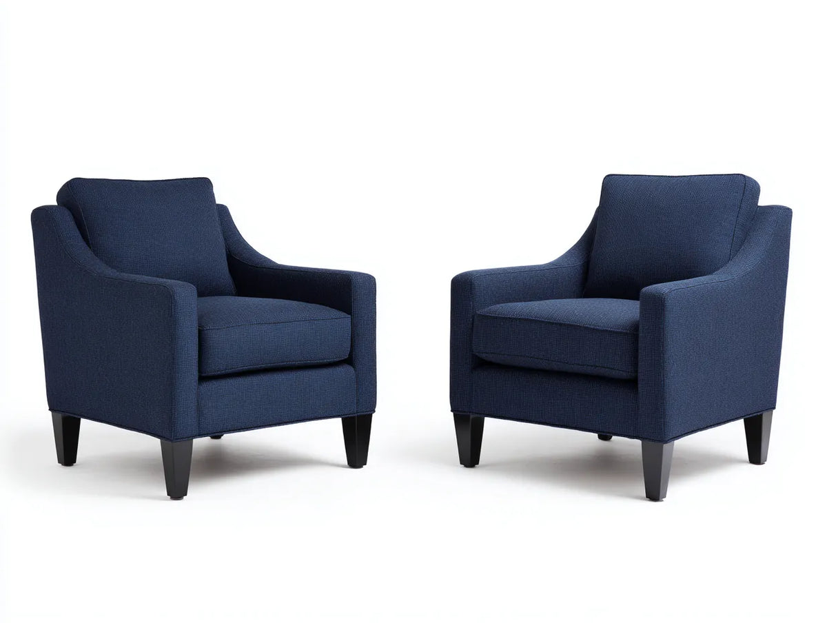 Poltrona Soggiorno 78×82×88 cm - tessuto blu - stile moderno comfort