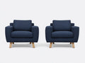 Poltrona Soggiorno 88×82×84 cm - blu - set coordinato dal design moderno