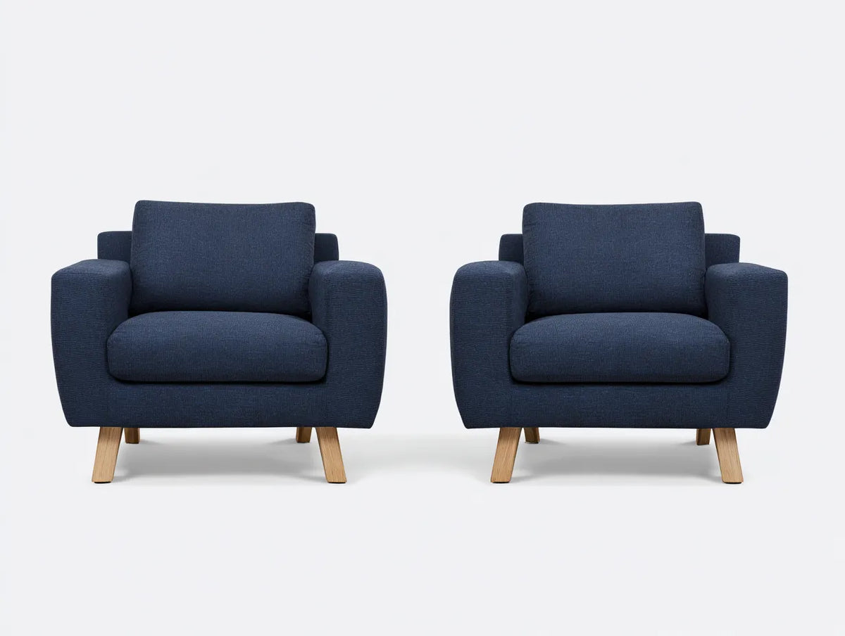 Poltrona Soggiorno 88×82×84 cm - blu - set coordinato dal design moderno