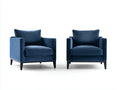 Poltrona Soggiorno 86×82×84 cm - blu - set imbottito dal design contemporaneo