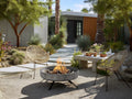 Stufa All'Aperto 92×92×38 cm - metallo grigio - braciere rotondo per giardino moderno