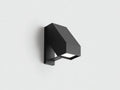 Lampada da parete per esterno in metallo 24×18×39 cm - nera trasparente - lanterna rettangolare con vetro satinato