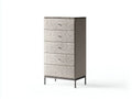 Credenza verticale Sala da pranzo 70×40×128 cm - legno beige e grigio - design moderno salvaspazio