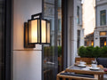 Lampada Da Parete All'Aperto 22×18×32 cm - nero - lanterna rettangolare per illuminazione esterna