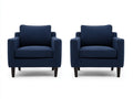 Poltrona Soggiorno 80×84×90 cm - tessuto blu scuro - design elegante contemporaneo