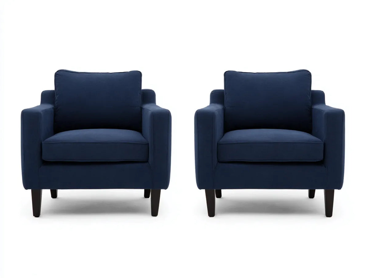 Poltrona Soggiorno 80×84×90 cm - tessuto blu scuro - design elegante contemporaneo