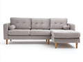 Divano Soggiorno 280×100×88 cm - tessuto grigio chiaro - chaise longue comfort moderno